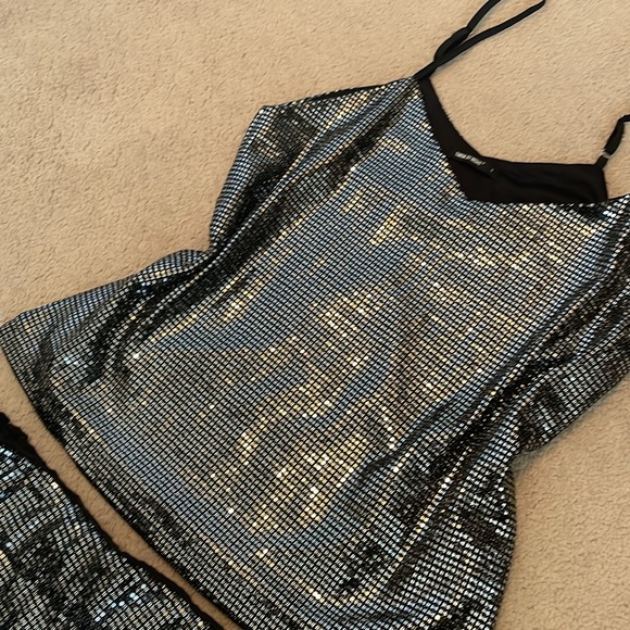 Skirt and top glitter sparkle set cocktail dress party outfit D&G GG - Picture 13 of 15